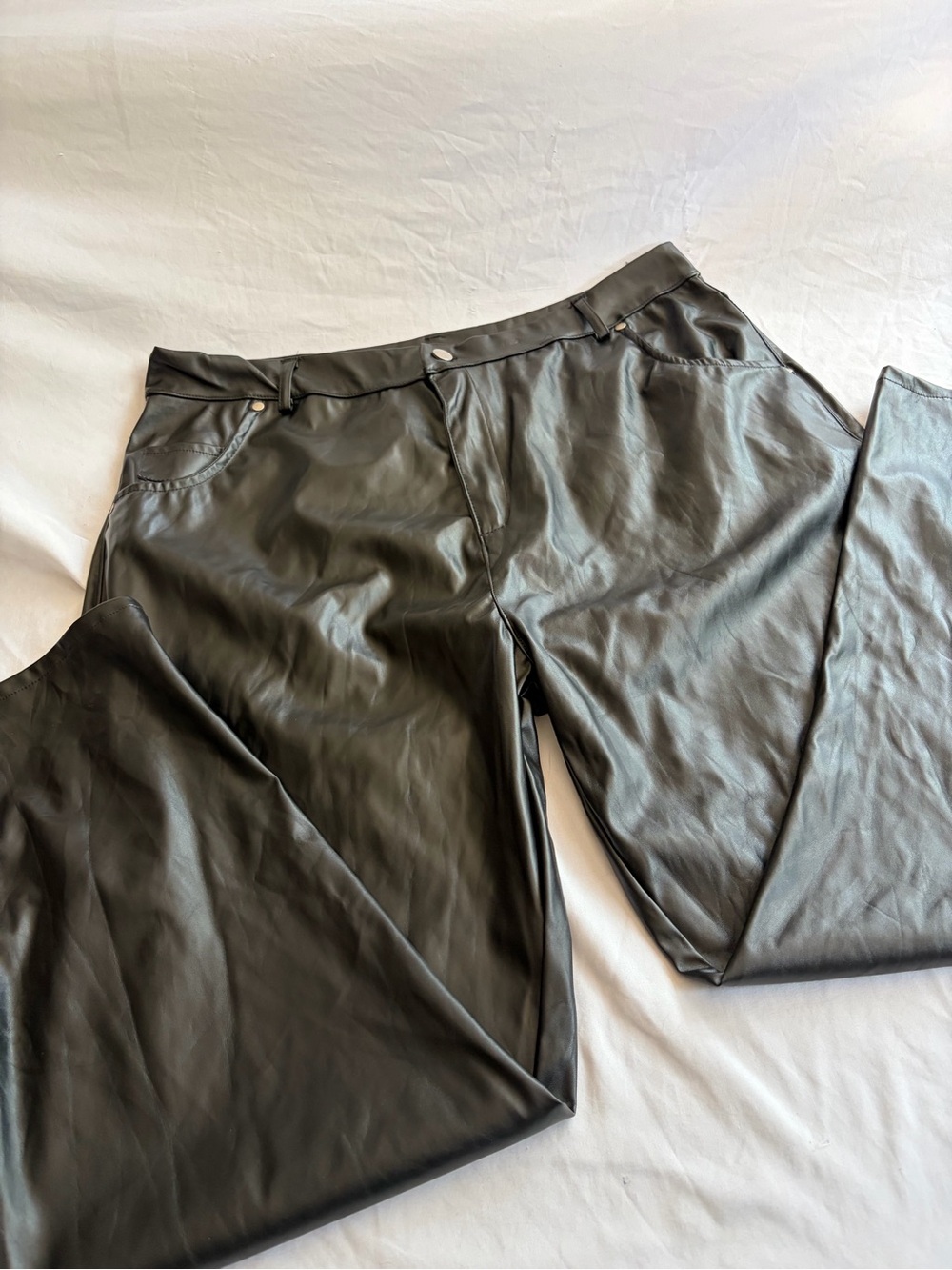 LOVE Faux Leather Pants Women’s Size 3X Black Plus Size